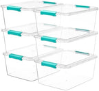 Vtopmart 6 Pack 12 Qt Clear Craft Storage Bins by Vtopmart