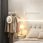 Wall Mounted Clothes Hanger Rack, Foldable Space Saving Laundry Rack - Image 4