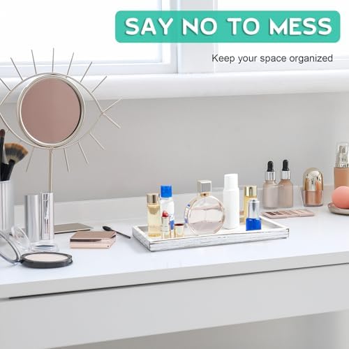 ALELION 11.7" White Bathroom Vanity Tray - Image 3