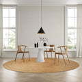Hausattire Jute Braided Woven Area Rug 8 Feet Round by Hausattire