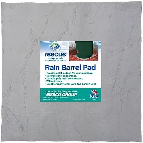 Emsco Group 2192-1AZ Flat Rock Rain Barrel and AC Unit Paver Patio Pad 24”x24” - Image 3
