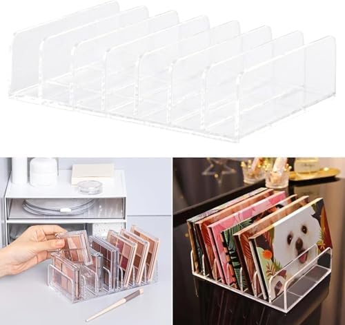 2 Pack Clear Stackable Makeup Palette Organizer Trays - Image 4
