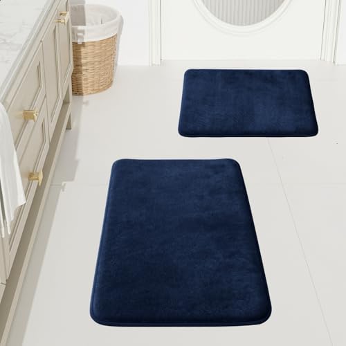 HUXMEYSON Bathroom Rugs Sets 2 Piece, Non-Slip & Quick Dry Bath Mat Set by HUXMEYSON