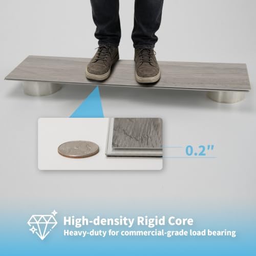 Art3d 24-Pack Click-Lock Wood SPC Floor Planks, 24 x 6 Inch, Light Grey Oak - Image 4