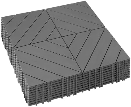 36 PCS Plastic Interlocking Deck Patio Tiles by Mapleyard