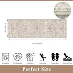 2x6 Washable Kitchen Runner Rug – Boho Vintage Non-Slip Carpet Runner - Image 2