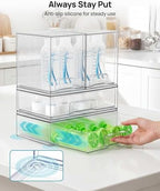 Vtopmart Clear Stackable Storage Drawers Set of 8, Plastic Organizer Bins - Image 7