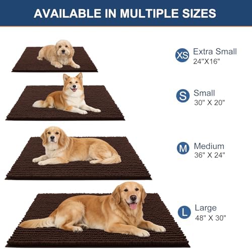 OLANLY Dog Door Mat for Muddy Paws 59x20, Extra Absorbent Chenille Mud Mat - Image 2