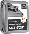 RAINDEWAY 9x9 Feet Tarps Heavy Duty Waterproof, 10Mil Multipurpose Tarp by RAINDEWAY