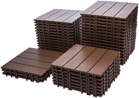 Interlocking Deck Tile – 68-Pack 11.42"x11.42" Plastic Flooring Tile, 61.60 - Image 7