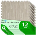 Art3d 12-Pack 24"x24" EVA Interlocking Exercise Mats, 48 Sq.Ft by Art3d