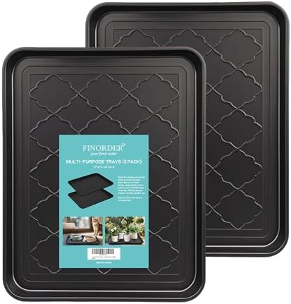 Finorder Multi-Purpose Boot Trays, 2 Pack, 17.6" x 14" x 1.2" by Yourfinalorder