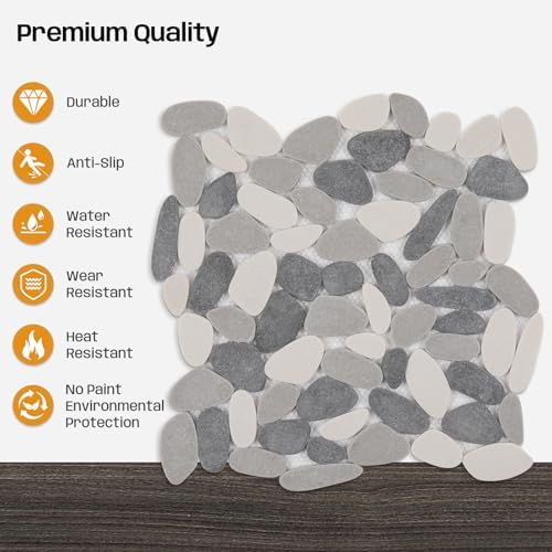 Grey Pebble Tile for Shower Floor - Image 4