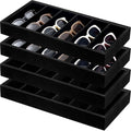 Juexica 4 Pcs Velvet Sunglass Trays 6 Grids Sunglasses Organizer by Juexica