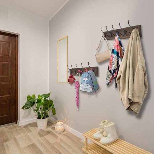 IBosins 2 Pack Vintage Coat Rack Wall Mount - Image 4