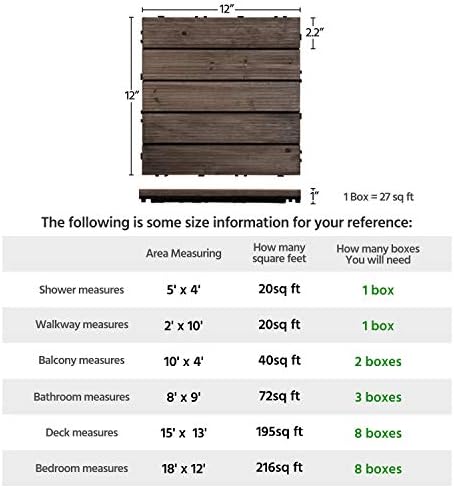 Yaheetech 11PCS Interlocking Deck Tiles Outdoor Patio Floor - Image 5