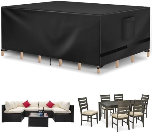 Richwon Patio Table Covers, Waterproof Rectangle, Heavy Duty by Richwon