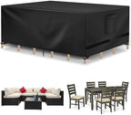 Richwon Patio Table Covers, Waterproof Rectangle, Heavy Duty by Richwon
