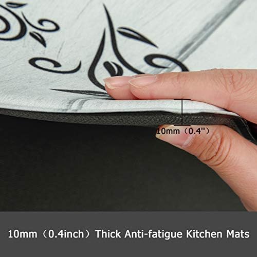 HEBE Anti Fatigue Kitchen Mat Set of 2, Cushioned Kitchen Mats - Image 2