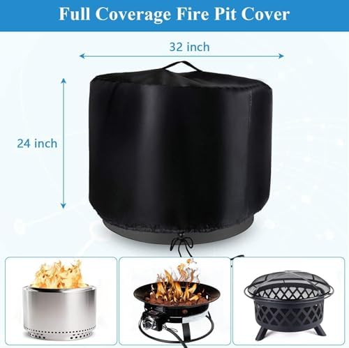30-32 inch Fire Pit Cover Round - Image 2
