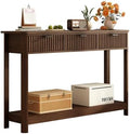 RUSTOWN Fluted Wood Console Table by RUSTOWN