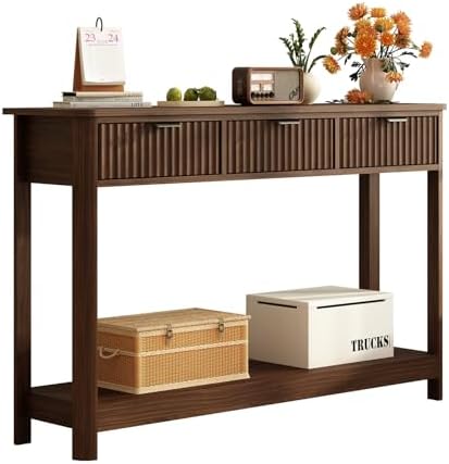 RUSTOWN Fluted Wood Console Table by RUSTOWN