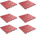 Pure Garden 6-Pack Polypropylene Interlocking Patio Deck Tiles by PureGarden