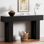 63 Inch Long Console Table, Narrow Rectangular Sofa Table Behind The Couch by TEROL