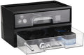 Vtopmart Black Stackable Storage Drawers, 2 Pack Wide Organizers by Vtopmart