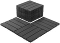 44 Pack Interlocking Deck Tiles, All-Weather Outdoor Deck Tiles by Unknown