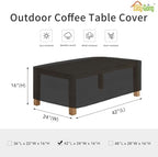 Easy-Going Rectangular Patio Coffee Table Cover UV Resistant Waterproof Outdoor - Image 6
