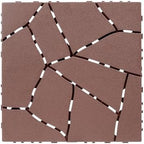 44 Pack Interlocking Deck Tiles, Polypropylene, 3D Wood Grain Plastic, - Image 3