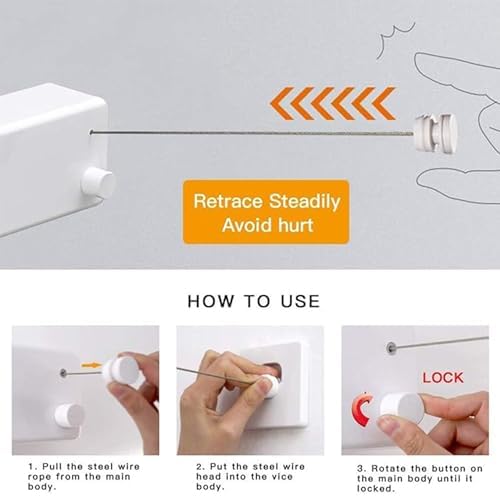 JOOM Retractable Clothesline Indoor, Dual 2 x 13.8 FT Clothes Lines - Image 6
