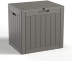 40 Gallon Lockable Outdoor Deck Box, Waterproof Weatherproof Resin Storage by MAIUSCOLI