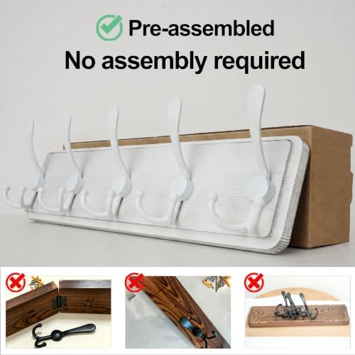 WEBI Coat Rack Wall Mount, 5 Triple Hooks - Image 6