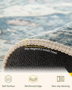RELEANY Washable Area Rug, Runner 2'x7' - Image 3