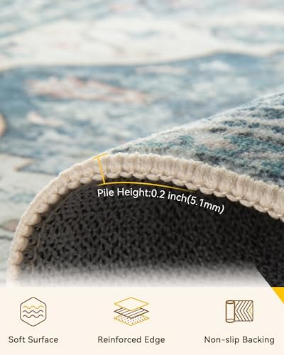RELEANY Washable Area Rug, Runner 3'x9' - Image 3
