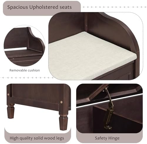 Knocbel Rustic Entry Storage Bench - Image 5
