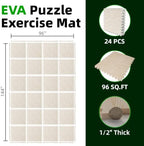 Art3d 24-Pack 24"x24" EVA Interlocking Exercise Mats, 96 Sq.Ft - Image 2