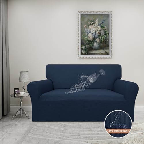 Easy-Going 100% Waterproof Loveseat Couch Cover Stretch Jacquard Sofa Cover - Image 2