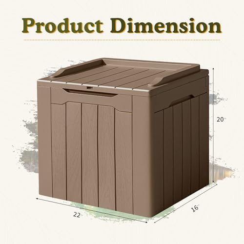 Devoko 31 Gallon Waterproof Outdoor Storage Box Resin Deck Box Lockable and UV - Image 6