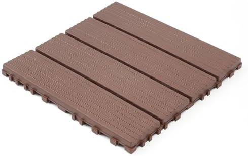 44 Pack Plastic Interlocking Decking Tiles, 12x12 Inch Waterproof Outdoor Floor by Unknown
