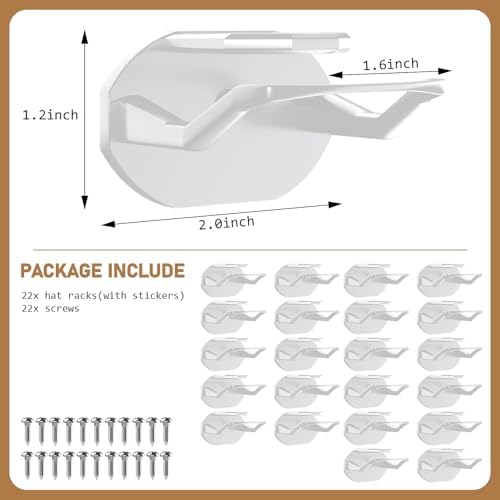 Niunuerga 48 Pack Adhesive Hat Hooks - Image 4