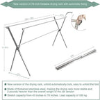 AUGMIRR Clothes Drying Racks Outdoor, 82 Inches Updated Version, Stainless - Image 2