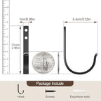 10-Pack 22LB Wall Hooks for Hanging Towel/Coat - Image 5