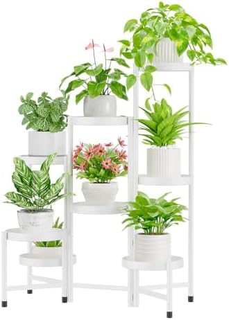 iDavosic.ly Plant Stand Indoor Outdoor, 8 Tier Metal Corner Shelf by iDavosicly