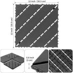Plastic Interlocking Deck Tiles, 44 Pack, Non-Slip Patio Floor Decking Tiles - Image 2