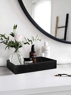 HofferRuffer Faux Leather Vanity Tray, Elegant Desktop Storage Organizer - Image 4