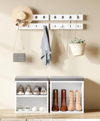 HOOBRO Shoe Storage Bench with Cushion, Entryway Bench - Image 5