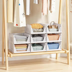 caktraie 8 Pack Stackable Closet Storage Basket - Image 6